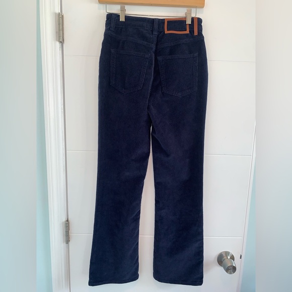 LA LIGNE Reece Meredith Blue Trouser Corduroy Pant 23 - Picture 7 of 9